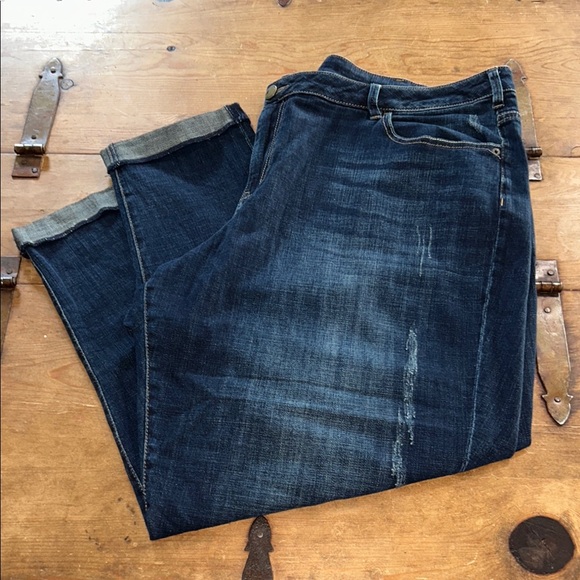 Lane Bryant Denim - Woman’s Lane Bryant Dark Blue Boyfriend Jeans Size 28W